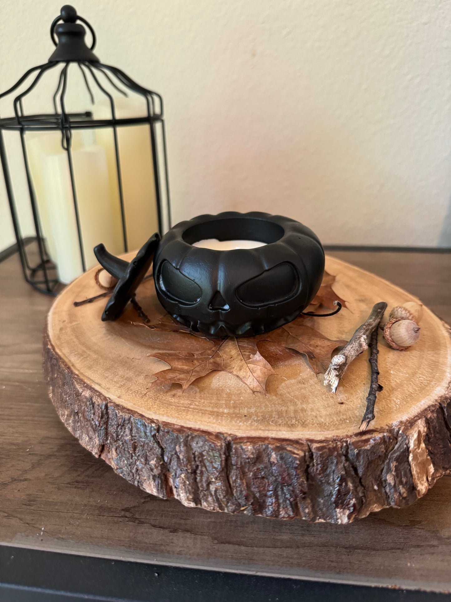 Spooky Jack-O-Lantern Candle