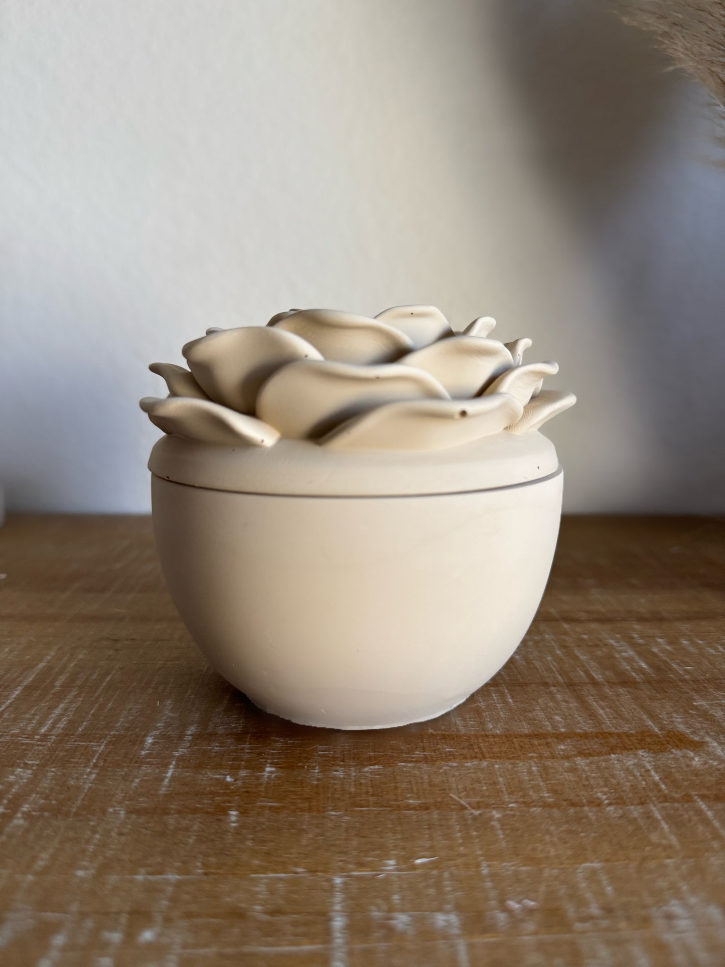 Refillable Rose Bloom Candles - Scented (Rose Water, Lavender & Chamomile Oils)